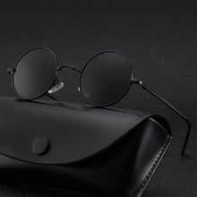Carica l&#39;immagine nel visualizzatore di Gallery, Occhiali da sole rotondi retrò Donna Uomo Designer di marca Occhiali da sole polarizzati Donna Uomo Occhiali con montatura in metallo UV400