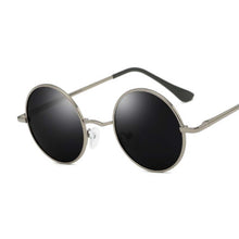 Carica l&#39;immagine nel visualizzatore di Gallery, Occhiali da sole rotondi retrò Donna Uomo Designer di marca Occhiali da sole polarizzati Donna Uomo Occhiali con montatura in metallo UV400