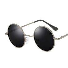 Carica l&#39;immagine nel visualizzatore di Gallery, Occhiali da sole rotondi retrò Donna Uomo Designer di marca Occhiali da sole polarizzati Donna Uomo Occhiali con montatura in metallo UV400