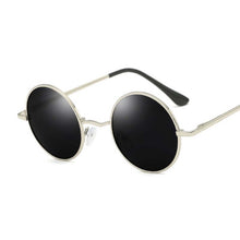 Carica l&#39;immagine nel visualizzatore di Gallery, Occhiali da sole rotondi retrò Donna Uomo Designer di marca Occhiali da sole polarizzati Donna Uomo Occhiali con montatura in metallo UV400