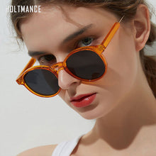 Load image into Gallery viewer, Retro Round Sunglasses for Men Women Brand Designer Sun Glasses Transparent Leopard Frame Male Female Cool Shades Oculos de sol