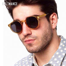 Load image into Gallery viewer, Retro Round Sunglasses for Men Women Brand Designer Sun Glasses Transparent Leopard Frame Male Female Cool Shades Oculos de sol