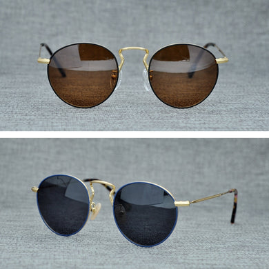 Retro Round Titanium Sunglasses Men Women Polarized Vinatge UV400 Protection Sun glasses Eyewear Oculos De Grau