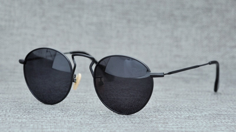Retro Round Titanium Sunglasses Men Women Polarized Vinatge UV400 Protection Sun glasses Eyewear Oculos De Grau
