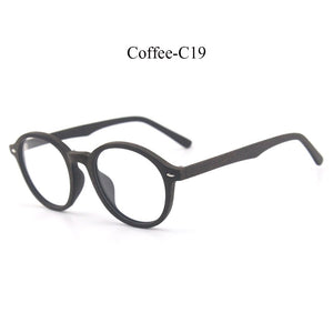 Retro Round Wood Glasses Frame Men Women Optical Myopia Eyeglasses Prescription Spectacles with Clear lenses Eye Glasses Frames