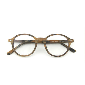 Retro Round Wood Glasses Frame Men Women Optical Myopia Eyeglasses Prescription Spectacles with Clear lenses Eye Glasses Frames
