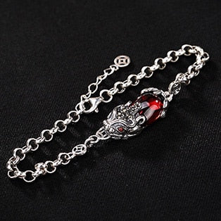Retro S925 Sterling Silver Brave Troops Lucky Bracelet 2018 New Arrived Women's Mythical Wild Animal Blessing Bracelets