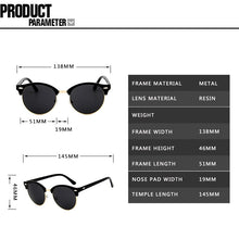 Load image into Gallery viewer, Retro Semi Rimless  Sunglasses Men Women Brand Designer Half Frame Sun Glasses Classic Vintage Oculos De Sol UV400