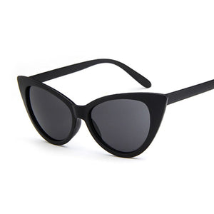 Retro Sexy Cat Eye Sunglasses Women Classic Black White Ladies Sun Glasses Vintage Cateye Frame Gradient Oculos De Sol Feminino