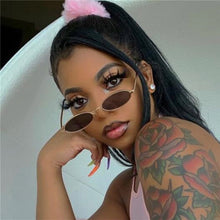 Load image into Gallery viewer, Retro Small Oval Hip Hop Womens Sunglasses Vintage Metal Frame Glasses Tiny Eyewear Unisex 90s Cool Bad Bunny Sun Glasses Men