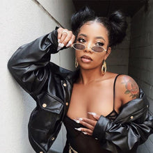 Load image into Gallery viewer, Retro Small Oval Hip Hop Womens Sunglasses Vintage Metal Frame Glasses Tiny Eyewear Unisex 90s Cool Bad Bunny Sun Glasses Men
