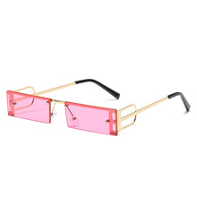 Load image into Gallery viewer, Retro Small Punk Rectangle Sunglasses Women Hollow Out Metal Frames Steampunk Shades Men UV400
