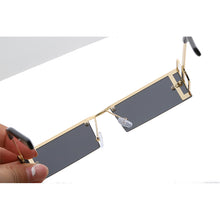 Load image into Gallery viewer, Retro Small Punk Rectangle Sunglasses Women Hollow Out Metal Frames Steampunk Shades Men UV400