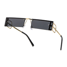 Load image into Gallery viewer, Retro Small Punk Rectangle Sunglasses Women Hollow Out Metal Frames Steampunk Shades Men UV400