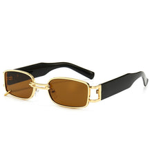 Carica l'immagine nel visualizzatore di Gallery, Retro Small Rectangle Ladies Sunglasses Brand Designer Men's Punk Sunglasses Fashion European and American Glasses UV400