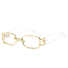 Carica l'immagine nel visualizzatore di Gallery, Retro Small Rectangle Ladies Sunglasses Brand Designer Men's Punk Sunglasses Fashion European and American Glasses UV400