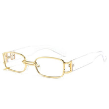Carica l'immagine nel visualizzatore di Gallery, Retro Small Rectangle Ladies Sunglasses Brand Designer Men's Punk Sunglasses Fashion European and American Glasses UV400