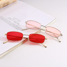 Load image into Gallery viewer, Retro Small Rectangle Stylish Sunglasses Women Men Vintage Metal Frame Brand Design Girls Sun Glasses Travel Eyewear UV400 Party