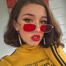 Load image into Gallery viewer, Retro Small Rectangle Stylish Sunglasses Women Men Vintage Metal Frame Brand Design Girls Sun Glasses Travel Eyewear UV400 Party