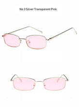 Load image into Gallery viewer, Retro Small Rectangle Stylish Sunglasses Women Men Vintage Metal Frame Brand Design Girls Sun Glasses Travel Eyewear UV400 Party