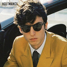 Load image into Gallery viewer, Retro Small Round Men Sunglasses Women Rice Nail Full Frame Driving Sun Glasses G15 Leopard Shades for Male Female