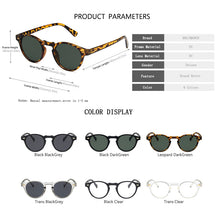 Load image into Gallery viewer, Retro Small Round Men Sunglasses Women Rice Nail Full Frame Driving Sun Glasses G15 Leopard Shades for Male Female