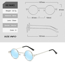 Load image into Gallery viewer, Retro Small Round Steampunk Sunglasses Men Vintage Clear Red Tinted Sun Glasses Women UV400 oculos de sol masculino