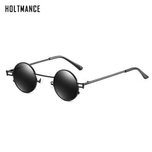 Load image into Gallery viewer, Retro Small Round Steampunk Sunglasses Men Vintage Clear Red Tinted Sun Glasses Women UV400 oculos de sol masculino