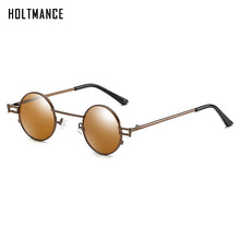 Load image into Gallery viewer, Retro Small Round Steampunk Sunglasses Men Vintage Clear Red Tinted Sun Glasses Women UV400 oculos de sol masculino
