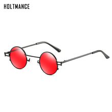 Load image into Gallery viewer, Retro Small Round Steampunk Sunglasses Men Vintage Clear Red Tinted Sun Glasses Women UV400 oculos de sol masculino