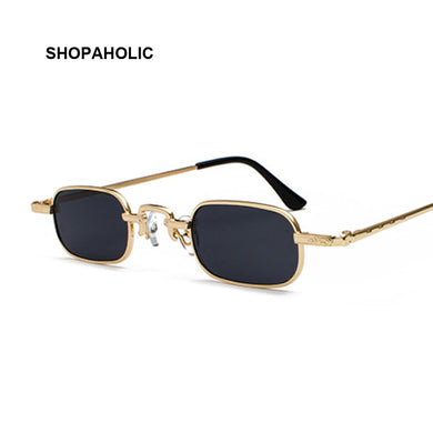 Retro Small Square Metal Steampunk Sunglasses Women Men Glasses Brand Designer Vintage Sunglasses Female