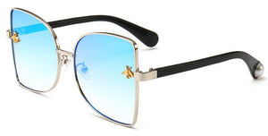 Retro Square Bee Sunglasses Womens Designer Oversized Sun Glasses Mens Shades Metal Sunglasses Luxxry Sunnies