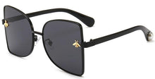 Load image into Gallery viewer, Retro Square Bee Sunglasses Womens Designer Oversized Sun Glasses Mens Shades Metal Sunglasses Luxxry Sunnies