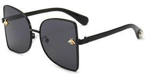 Retro Square Bee Sunglasses Womens Designer Oversized Sun Glasses Mens Shades Metal Sunglasses Luxxry Sunnies