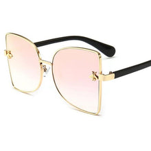 Load image into Gallery viewer, Retro Square Bee Sunglasses Womens Designer Oversized Sun Glasses Mens Shades Metal Sunglasses Luxxry Sunnies