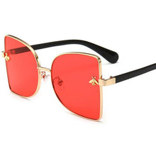 Load image into Gallery viewer, Retro Square Bee Sunglasses Womens Designer Oversized Sun Glasses Mens Shades Metal Sunglasses Luxxry Sunnies
