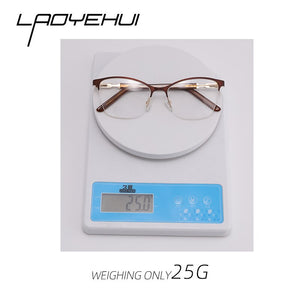 Retro Square Half Frame Prescription Glasses For Sight Women Decorative Glasses Female Eyeglasses Men's Clear Computer Glasses