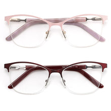 Load image into Gallery viewer, Retro Square Half Frame Prescription Glasses For Sight Women Decorative Glasses Female Eyeglasses Men&#39;s Clear Computer Glasses