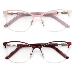 Retro Square Half Frame Prescription Glasses For Sight Women Decorative Glasses Female Eyeglasses Men's Clear Computer Glasses
