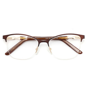 Retro Square Half Frame Prescription Glasses For Sight Women Decorative Glasses Female Eyeglasses Men's Clear Computer Glasses