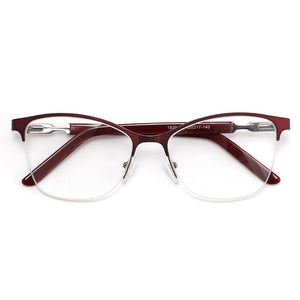 Retro Square Half Frame Prescription Glasses For Sight Women Decorative Glasses Female Eyeglasses Men's Clear Computer Glasses
