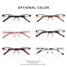 Load image into Gallery viewer, Retro Square Half Frame Prescription Glasses For Sight Women Decorative Glasses Female Eyeglasses Men&#39;s Clear Computer Glasses