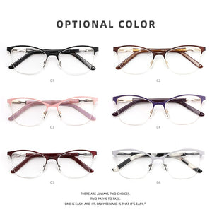 Retro Square Half Frame Prescription Glasses For Sight Women Decorative Glasses Female Eyeglasses Men's Clear Computer Glasses