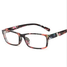 Load image into Gallery viewer, Retro Square Minus Degree Nearsighted Eye Glasses Finished Flower Legs Red Myopia Glasses Diopter Eyewear -100 -150 -200 To -600