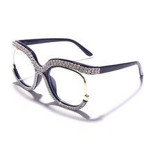 Load image into Gallery viewer, Retro Square Optical Glasses Frames Men Women Crystal  Glasses Clear Lens Eyeglasses Frame Diamond Eyewear Prescription