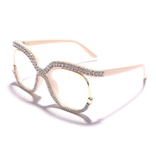Load image into Gallery viewer, Retro Square Optical Glasses Frames Men Women Crystal  Glasses Clear Lens Eyeglasses Frame Diamond Eyewear Prescription