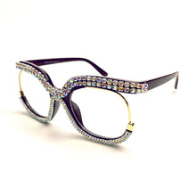 Load image into Gallery viewer, Retro Square Optical Glasses Frames Men Women Crystal  Glasses Clear Lens Eyeglasses Frame Diamond Eyewear Prescription