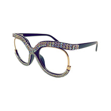 Load image into Gallery viewer, Retro Square Optical Glasses Frames Men Women Crystal  Glasses Clear Lens Eyeglasses Frame Diamond Eyewear Prescription