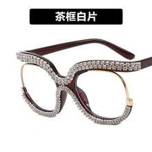 Load image into Gallery viewer, Retro Square Optical Glasses Frames Men Women Crystal  Glasses Clear Lens Eyeglasses Frame Diamond Eyewear espejuelos
