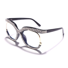 Load image into Gallery viewer, Retro Square Optical Glasses Frames Men Women Crystal  Glasses Clear Lens Eyeglasses Frame Diamond Eyewear Prescription